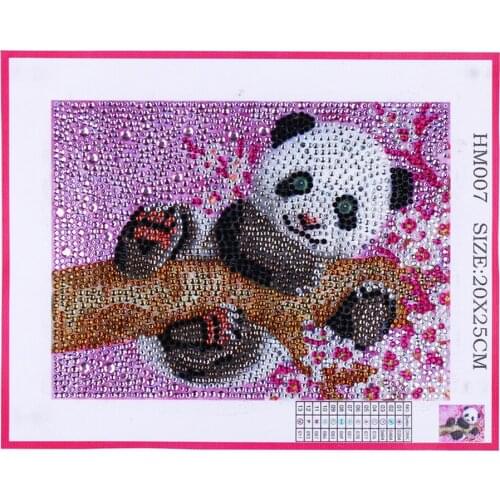 DIY 5D Diamond Painting Kit With Panda Pattern Cross Stitch Craft Wall Decor