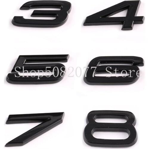 Letter Emblem for Audi S3 S4 S5 S6 S7 S8 RS3 RS4 RS5 RS6 RS7 RSQ3 RSQ5 RSQ7 TTS TTRS Car Styling Red Diamond Badge Trunk Sticker