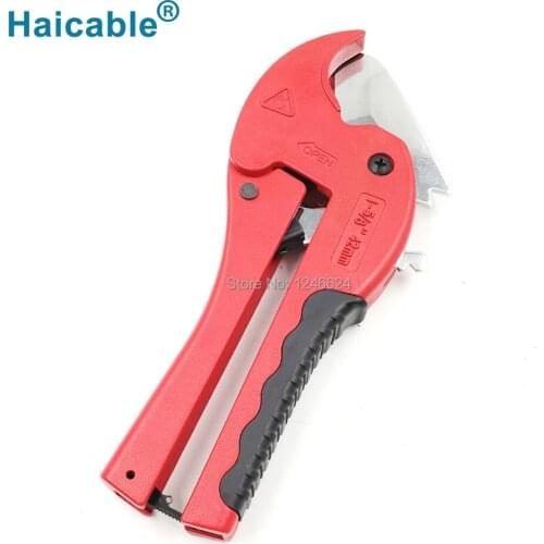 Haicable PC-0802B Stainless Steel Blade PVC Pipe Cutter Max 42mm PVC Hand Cutting Tool