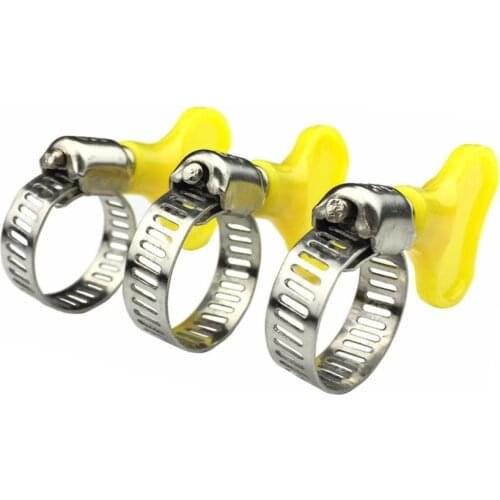 Free shipping 2pcs 8mm-12mm/10-16mm/13-19mm/16-25mm/19-29mm Type Hose Clamps with handle,304 Stainless steel hose Clamp Hoop P