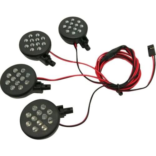 4 LED Lights Receiver Kit Plastic Shell Lotus Headlights for 1/5 HPI BAJA Rovan King Motor 5B RC Car Parts Accessories