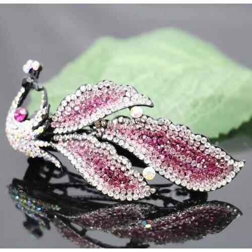40*88mm Fashion Wedding Headdress Headband Headpiece Elegant Crystal Hairpin Hair Clip For women Girls Jewelry Making Bow