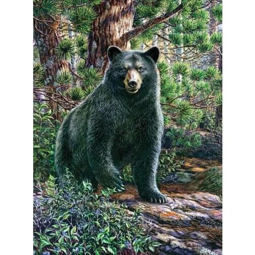 Full Square/Round Drill Diamond Painting Bear 5D DIY Diamond Embroidery Cross Stitch Animals Rhinestone Mosaic Crafts Kit