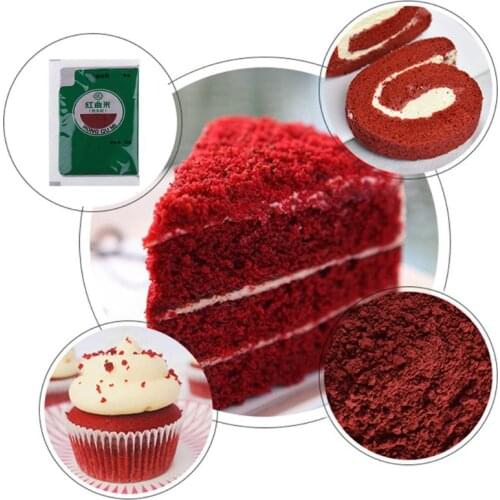5 Bags Natural Red Yeast Rice Powder Monascus Purpureus Extract for Velvet Cake Food Coloring Pigment Baking Ingredients