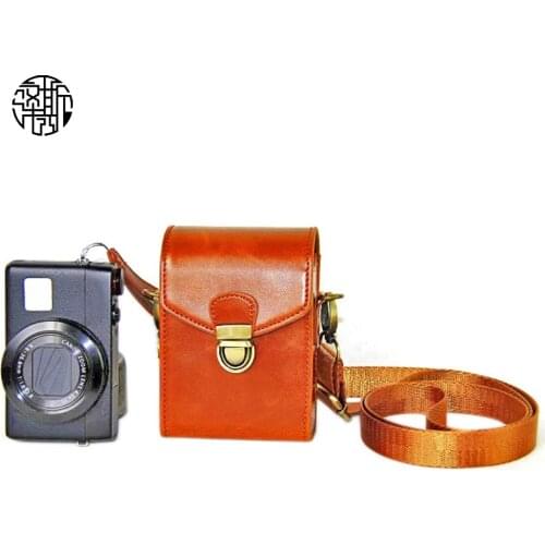 Zenos New Arrival Premium Pu Leather Flap Camera Case Crossbody Lens Cap Cover Shoulder Bag For Canon PowerShot G7XII