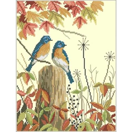 Autumn bird animals patterns Counted Cross Stitch 11CT 14CT 18CT DIY Chinese Cross Stitch Kits Embroidery Needlework Sets
