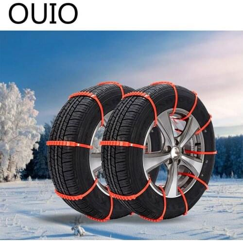 OUIO Car Tires Anti-skid Snow Chains For Ford Focus 3 Audi A6 C5 BMW E60 E90 Toyota C-HR Citroen C4 Nissan Qashqai Accessories