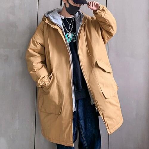 PR 2021 Winter Mens Harajuku Parkas Male Streetwear Hip Hop Parkas Korean Style Jackets