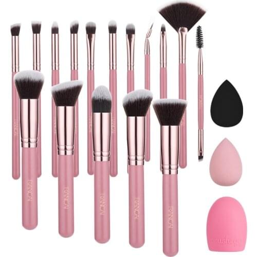 Profession 16 Pcs Makeup Brush Suits Contour Foundation Powder Highlight Eyeshadow Eyebrow Concealer Lips Eyeliner Make Up Tool