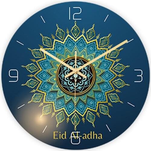 Ramadan Muslim Wall Clock Electronic Frameless 3D Wall Clock Decal Sticker Muslim Ramadan Eid Mubarak Home Decoration