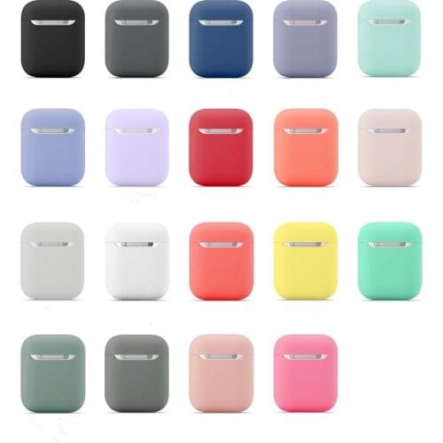 Silicone Case For Apple Air Pod Case 2/1Bluetooth Wireless Earphone earphone accessories Airpods Cover Apple Airpods case cover