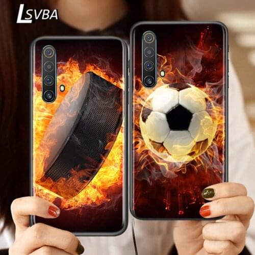 Football Baseball Hockey Silicone Cover For Realme V15 X50 X7 X3 Superzoom Q2 C11 C3 7i 6i 6s 6 5 Global Pro 5G Phone Case