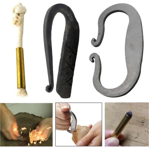 Carbon Steel Striker Flint Fire Starter Outdoor Portable Emergency Fire Starter For Outdoor Survival Tools