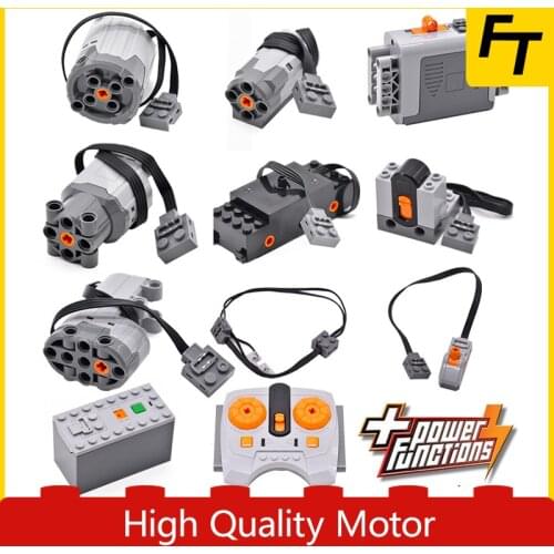 Building Blocks Technical Motor Multi Power Functions Tool Servo Train 8293 8883 Remote Control PF Model Sets Compatible MOC