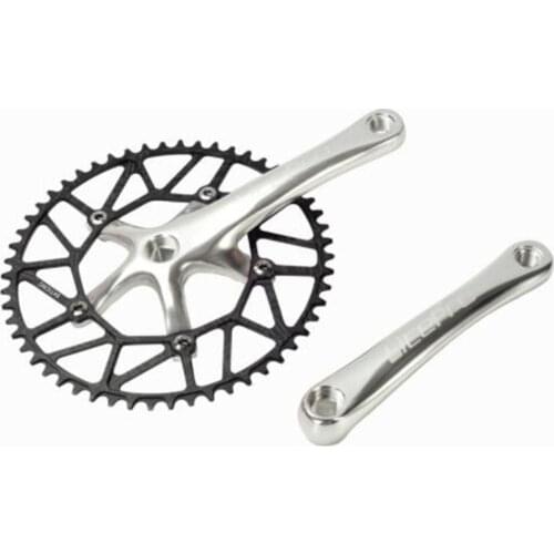 Ultra-light Strong Square Hole Sprocket Wheel Crank Set 170mm Folding Car Crank bcd130mm BMX Road Mountain Bike Crank Gear