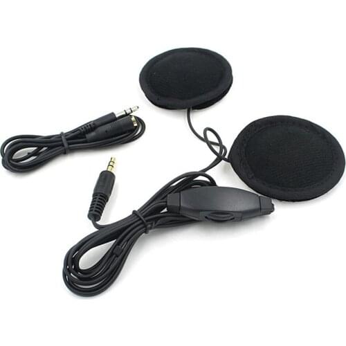 Universal Motorcycle Helmet Inside Headset Stick-on Line Control Music Earphone