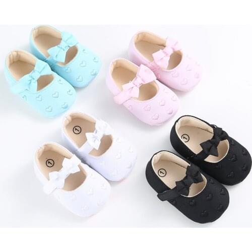 Spring and Autumn 0-1 years old girl baby toddler shoes multicolor heart embroidery soft bottom baby toddler shoes