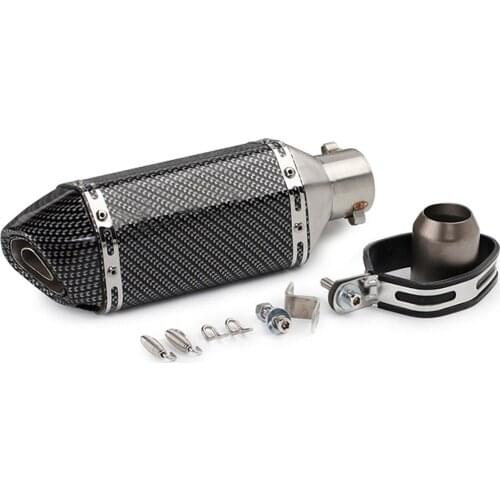 Exhaust Slip On Pipe Tail Muffler Silencer Tube Stainless Steel 51mm Universal Motorcycle Motorbike Motocross Racing