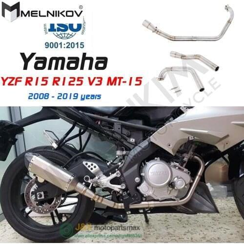 R15 motorcycle slip-on exhaust connector contact middle pipe For Yamaha YZF R15 MT-15 2008-2017 MT 125 exhaust