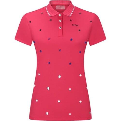 Ladies New Womens White T-shirt Womens Short Sleeve Pure Cotton Summer T-shirt Golf T-shirt