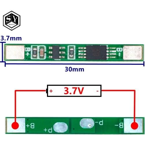 1PCS Great IT 1S 3.7V 3A li-ion BMS PCM battery protection board pcm for 18650 lithium ion li battery
