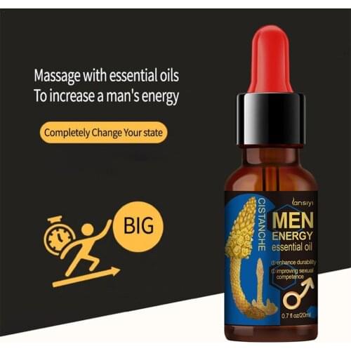 20ml Mens Massage Oil Penis Enlargement Organic Herbal Enlarger Essential For Men Cream Delay Oil Penis Sex E6Q7