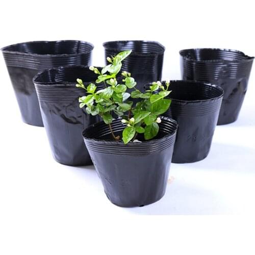 50pcs Plant Flower Pots Nursery Seedlings Pot Universal Soft Flower Plants Container Seed Starting Pots For Home Garden