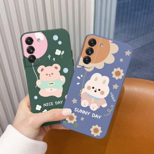 Rabbit Case For Samsung Galaxy S21 S20 FE S10 Ultra Plus Protective Soft Phone Back Cover On S10e Note 20 ultra 10 9 Plus Pro