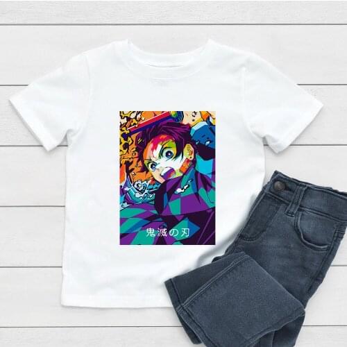 Demon Slayer Blade Character Costume Boy Clothing 3d Print Japan T Shirts Kid Anime Shirt O-Neck Graphic Harajuku Best Seller
