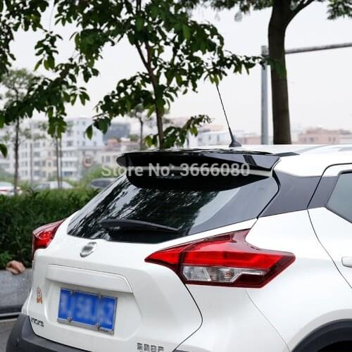 For Nissan KICKS 2017 2018 2019 ABS Plastic Unpainted Primer Color Rear Roof Spoiler Trunk Wing Lip Boot Cover Auto Part