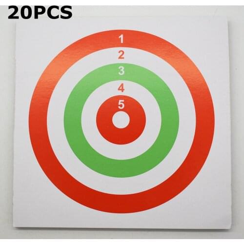 20Pcs Archery Target Faces 14cmx14cm Shooting Training Paper Targets Tactical Funnel Pellet Trap Paper