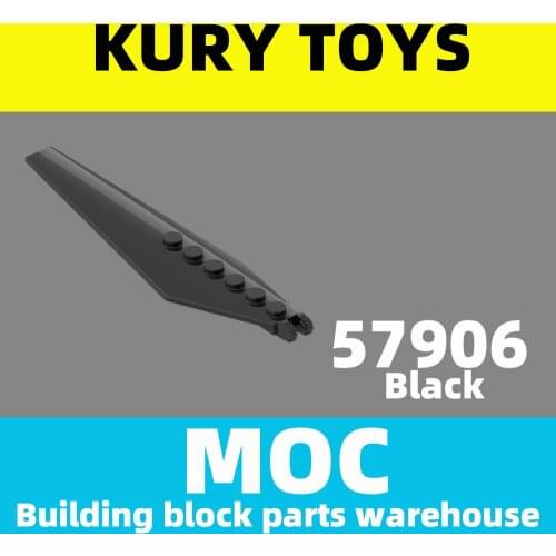 Kury Toys DIY MOC For 57906 100pcs Buildingblock parts For Hinge Plate 3 x 12 with Angled Side Extensions and Tapered Ends brick