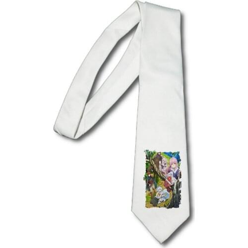 MERCHANDMANIA elegant tie KAIFUKU JUTSUSHI NO YARINAOSHI soft white polyester for weddings custom meetings offer