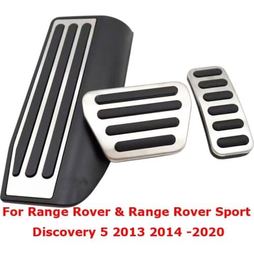 Gas Fuel Brake Pedal Covers Pads For Range Rover Sport Discovery5 2013 2014 2015-2020 Auto Footrest Pedals Cover Car Styling