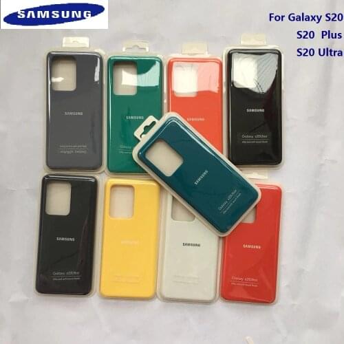 S20 Case Original Samsung Galaxy S20 Plus Silky Silicone Cover High Quality Soft-Touch Back Protective Shell S 20 Ultra