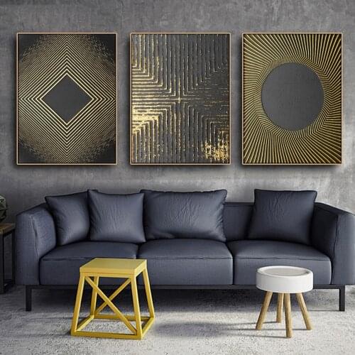 Modern Classical Abstract Gold Circle Tree Texture Posters And Prints Artwork Canvas Prints Pictures Home Decoration Paintings