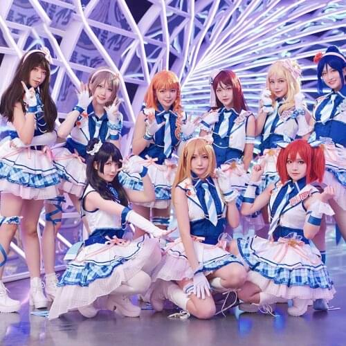 Love live Sunshine Aqours Dress Lovelive After School Cosplay Costume Ruby Dia Riko Dancing Suit Carnival Uniform Custom Made