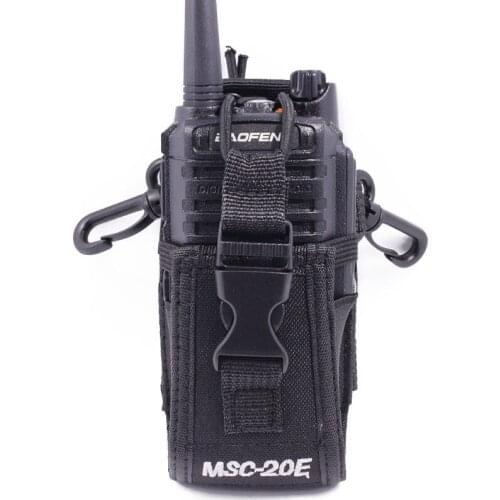 Abbree MSC-20E Portable Walkie Talkie Nylon Case Cover Handsfree Holder for Baofeng UV-XR UV-9R TYT Woxun Motorola Icom Radio