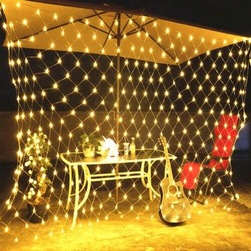 1.5MX1.5M 2x3M 4x6M Christmas Fairy Garland LED String Christmas AC220V Net Lights Party Garden Wedding Decor Curtain Lights