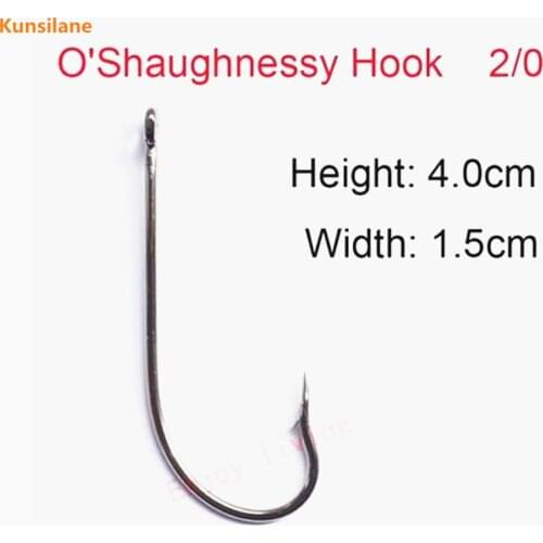 100pcs 2/0 High Carbon Steel Sharpened Octopus Fishing Hooks Coated Salt Water Oshaughnessy Fish Hook offset fishhooks