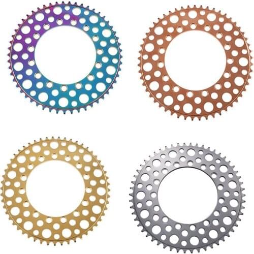 BOLANY Folding Bike Chainwheel Aluminum Alloy Single Chainwheel 56T Bike Chainring Round Hole Bike Parts