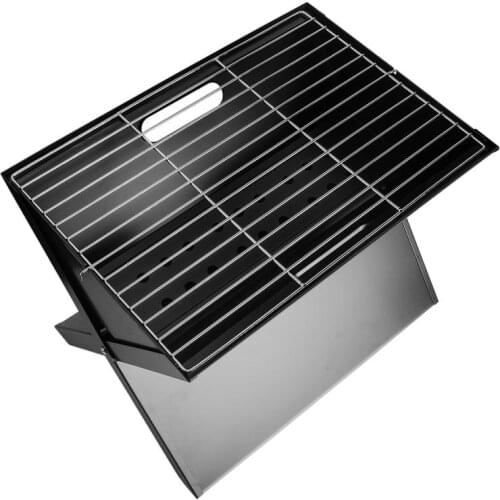 Stainless Steel BBQ Grill Electrophoresis Foldable Easy Assembly Barbecue Grill Family Outdoor Camping Picnic Barbecue Accessory