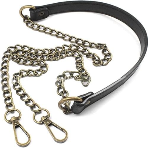 Metal Chain Strap Purse Chain Strap Leather Shoulder Crossbody Handbag Handle Bag Strap Accessories Fashion Replacement