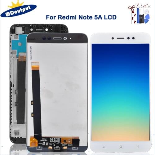 For new original Xiaomi Redmi Note 5A LCD Display Touch Screen Digitizer Assembly+frame Replacement For Y1 Y1 lite/MDG6 Touch Sc