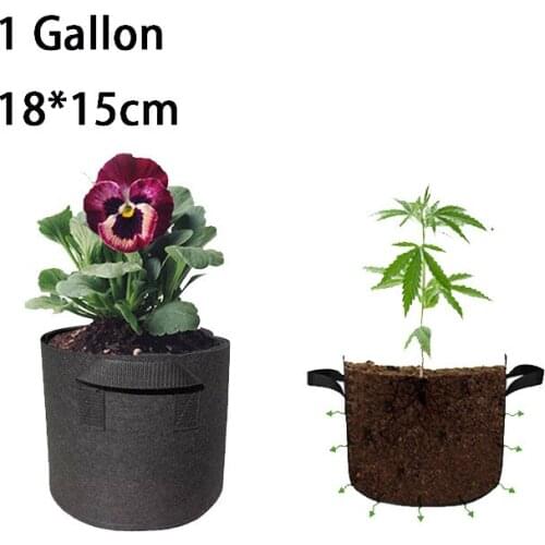 1 Gallon Fruit Plant Grow Bags Tree Pots Fabric Planting Garden Tools Jardin Growing Bag Vegetables Planter Bags Home Supplies