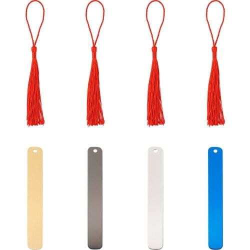 16 Pcs Brass & Alloy Bookmarks Mixed Color Polyester Tassel Big Pendants DIY Jewelry & Crafts Feather Bookmark Making Kit