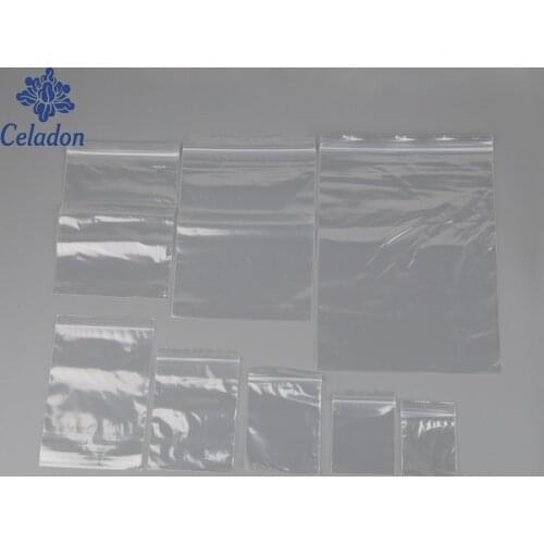 100pcs/pack Jewelry Ziplock Zip Zipped Lock Reclosable Plastic Poly Clear Bags Thickness 0.05mm