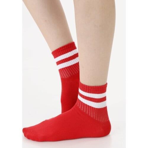 12 pair from turkey high quality cotton happy socks womens summer lot pack wholesale socs design red ruby white sport scarlet