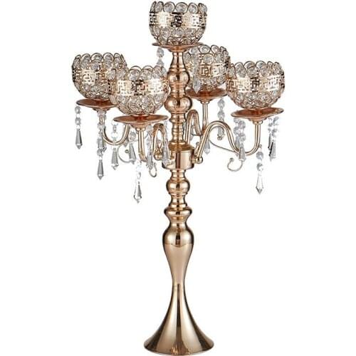 12pcs)decorative crystal ball centerpiece table chandelier candle holder yudao1280