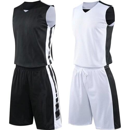 2021 Cheap Mens Double-side Basketball jersey Set Youth Basketball jersey uniform Reversible Sport shirts shorts sports suit